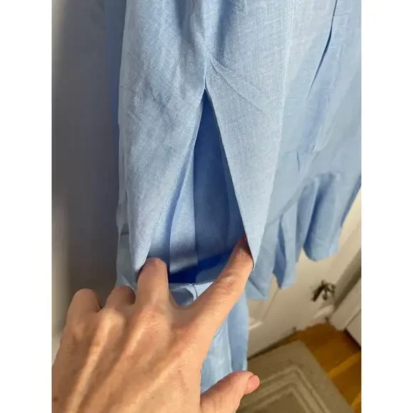 Hixiaohe Women Shirt Dress Casual Sleeveless Mini Dress Beach Flowy Sundresses L - Picture 4 of 10